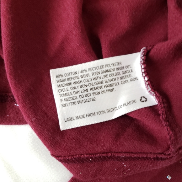 Sparkly Maroon Top (5T) - Picture 4 of 5